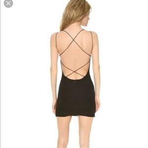 Olcay gulsen Black silk cross back dress